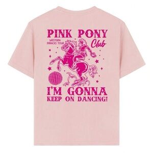 Shein Pink Pony Club T-Shirt Youth Small Size 6